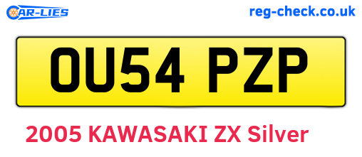 OU54PZP are the vehicle registration plates.