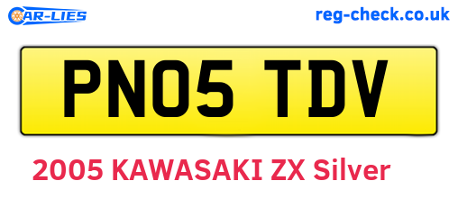 PN05TDV are the vehicle registration plates.