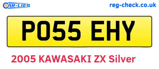 PO55EHY are the vehicle registration plates.