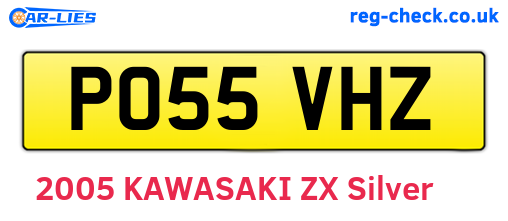 PO55VHZ are the vehicle registration plates.