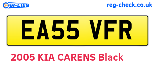 EA55VFR are the vehicle registration plates.