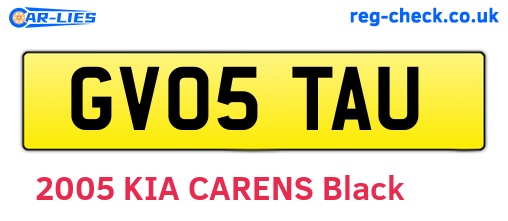 GV05TAU are the vehicle registration plates.