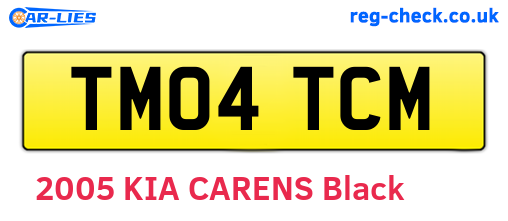 TM04TCM are the vehicle registration plates.