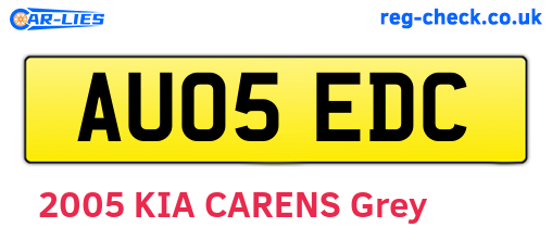 AU05EDC are the vehicle registration plates.