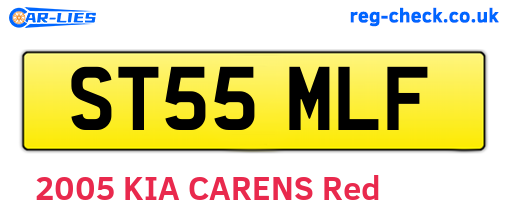 ST55MLF are the vehicle registration plates.