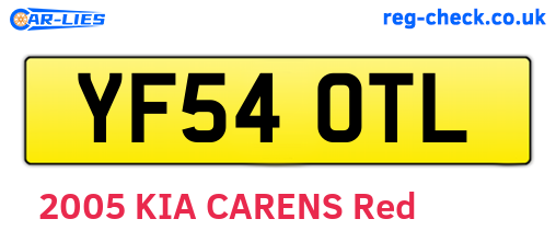 YF54OTL are the vehicle registration plates.