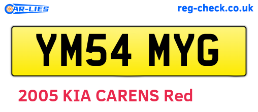 YM54MYG are the vehicle registration plates.