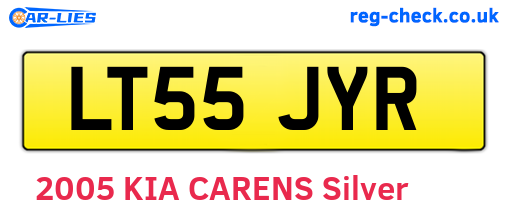 LT55JYR are the vehicle registration plates.