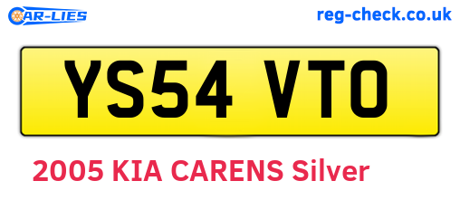 YS54VTO are the vehicle registration plates.