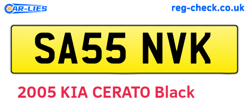 SA55NVK are the vehicle registration plates.
