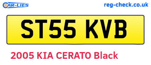 ST55KVB are the vehicle registration plates.