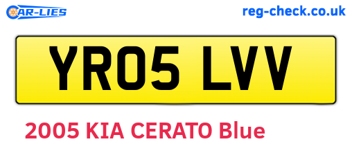 YR05LVV are the vehicle registration plates.