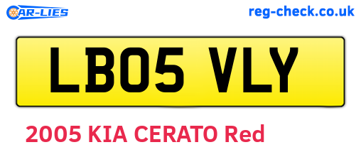 LB05VLY are the vehicle registration plates.