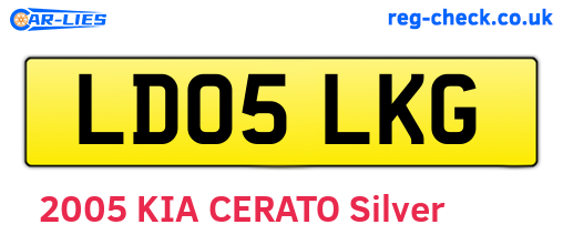 LD05LKG are the vehicle registration plates.