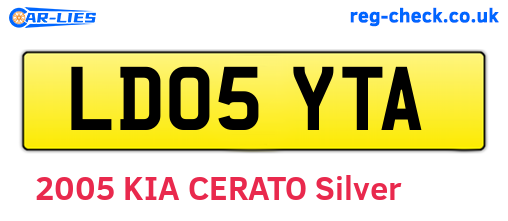 LD05YTA are the vehicle registration plates.