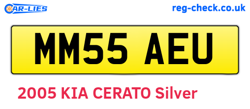 MM55AEU are the vehicle registration plates.