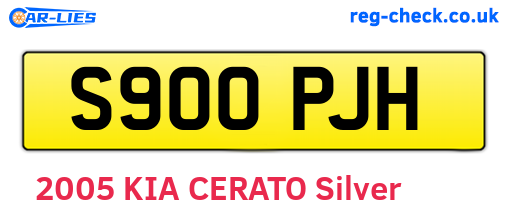 S900PJH are the vehicle registration plates.