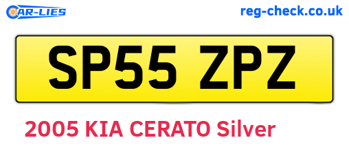 SP55ZPZ are the vehicle registration plates.