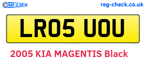 LR05UOU are the vehicle registration plates.