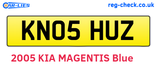 KN05HUZ are the vehicle registration plates.