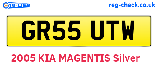 GR55UTW are the vehicle registration plates.