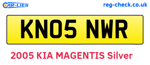 KN05NWR are the vehicle registration plates.