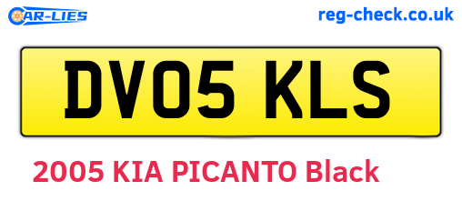 DV05KLS are the vehicle registration plates.