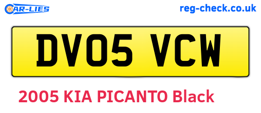 DV05VCW are the vehicle registration plates.