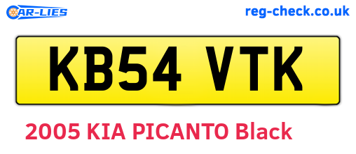 KB54VTK are the vehicle registration plates.