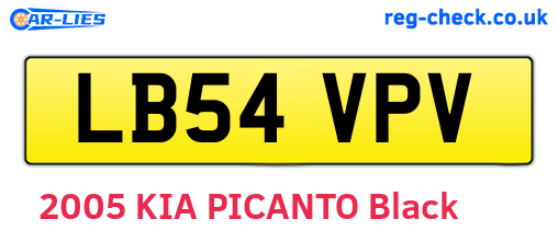 LB54VPV are the vehicle registration plates.