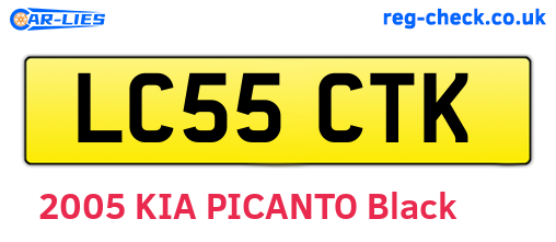 LC55CTK are the vehicle registration plates.