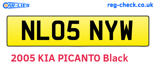 NL05NYW are the vehicle registration plates.
