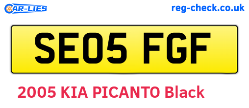 SE05FGF are the vehicle registration plates.