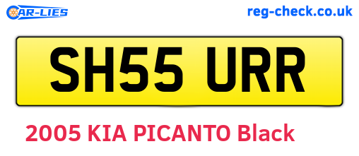SH55URR are the vehicle registration plates.