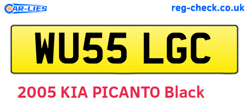 WU55LGC are the vehicle registration plates.