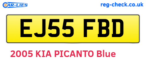 EJ55FBD are the vehicle registration plates.
