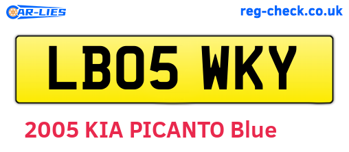 LB05WKY are the vehicle registration plates.