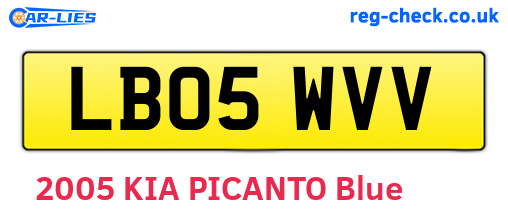 LB05WVV are the vehicle registration plates.