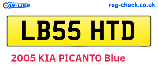 LB55HTD are the vehicle registration plates.
