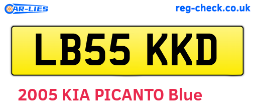 LB55KKD are the vehicle registration plates.