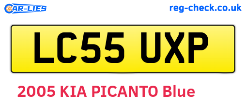 LC55UXP are the vehicle registration plates.