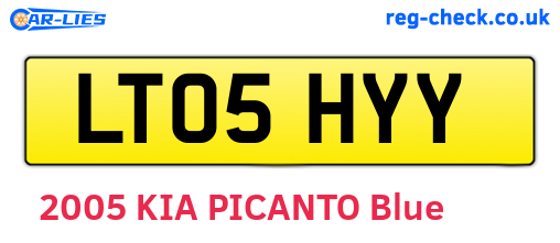 LT05HYY are the vehicle registration plates.