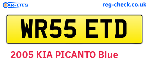 WR55ETD are the vehicle registration plates.