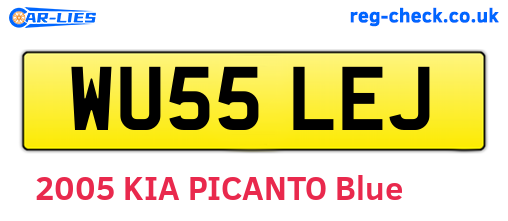 WU55LEJ are the vehicle registration plates.