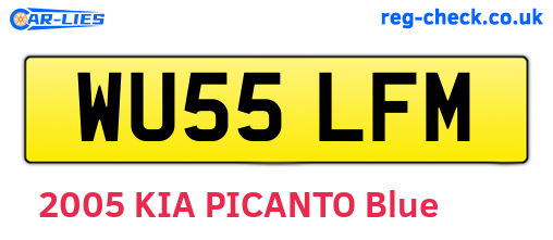WU55LFM are the vehicle registration plates.