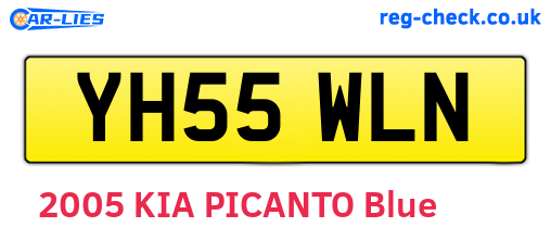 YH55WLN are the vehicle registration plates.