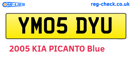 YM05DYU are the vehicle registration plates.