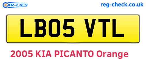 LB05VTL are the vehicle registration plates.