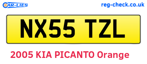 NX55TZL are the vehicle registration plates.