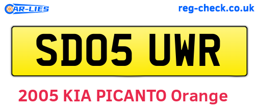 SD05UWR are the vehicle registration plates.